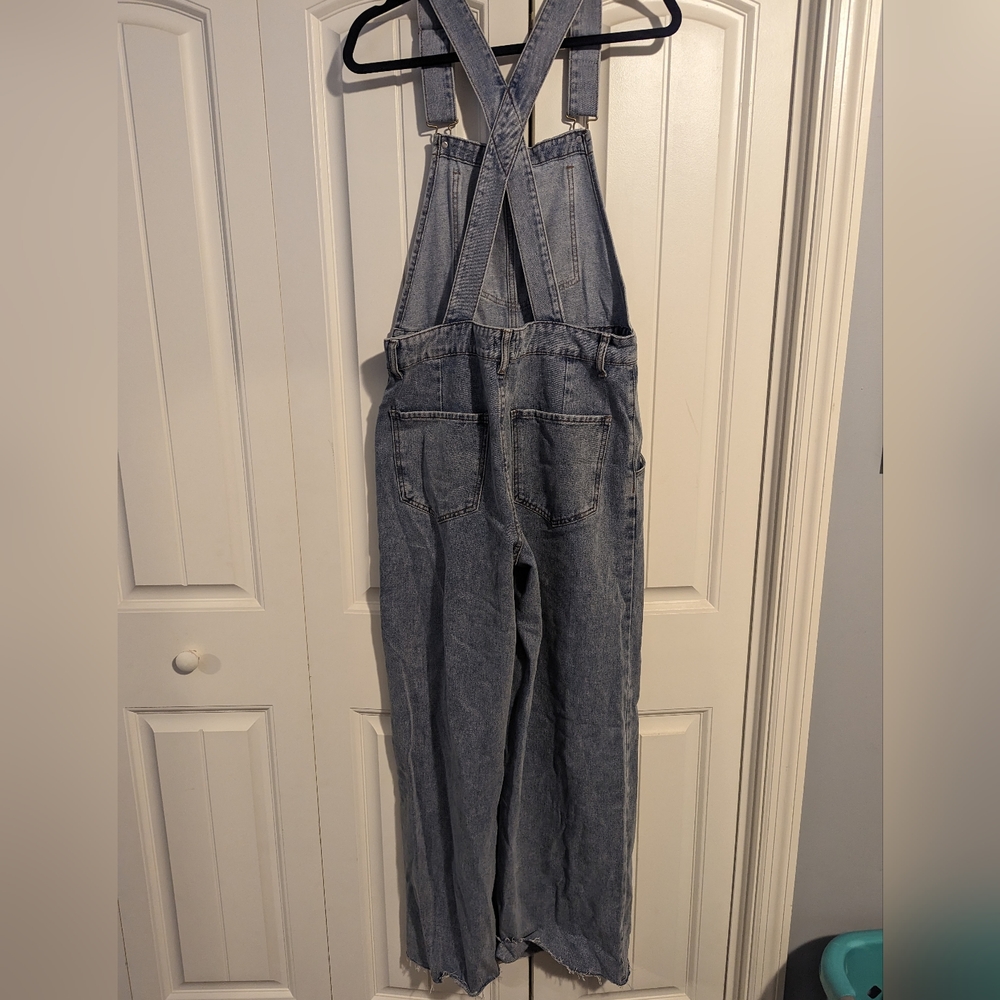 Wide leg overalls